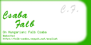 csaba falb business card